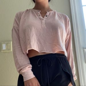 Urban Outfitters cropped henley